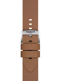 Zoom on Tissot Official Light Brown Synthetic Strap 22 mm