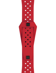 Zoom on Tissot Official Red Sideral Rubber Strap