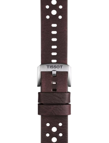 Zoom on Tissot Official Brown Leather Strap Lugs 22 mm