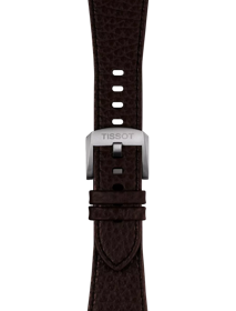 TISSOT オフィシャル ブラウン PRX 42mm レザー ストラップのズーム