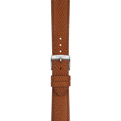 Zoom on Tissot Επίσημο καφέ δερμάτινο λουράκι 18 mm