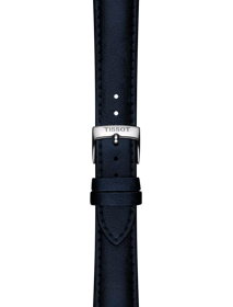 Zoom sur Bracelet Officiel Tissot Synthétique Bleu Vegan Entre-Cornes 18 mm