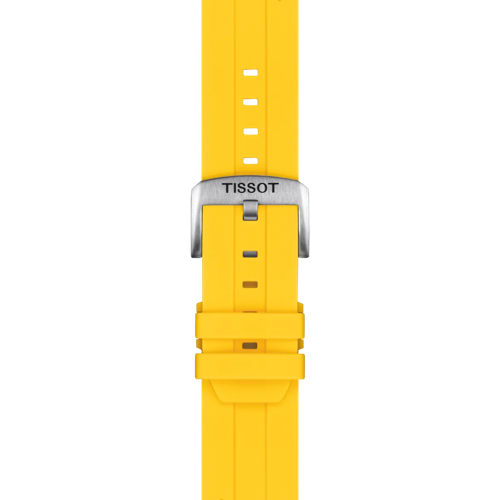 Zoom on Tissot Official Silicone Yellow Strap Lugs 22 mm
