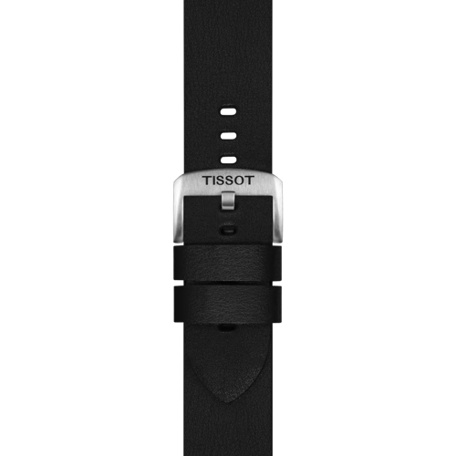 Zoom on Tissot Official Black Synthetic Strap Lugs 22 mm
