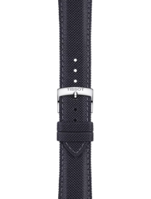 Zoom on Tissot Official Anthracite Fabric Strap Lugs 21 mm