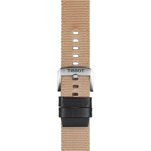 TISSOT ベージュ ファブリック＆レザーパーツストラップ 22mmのズーム