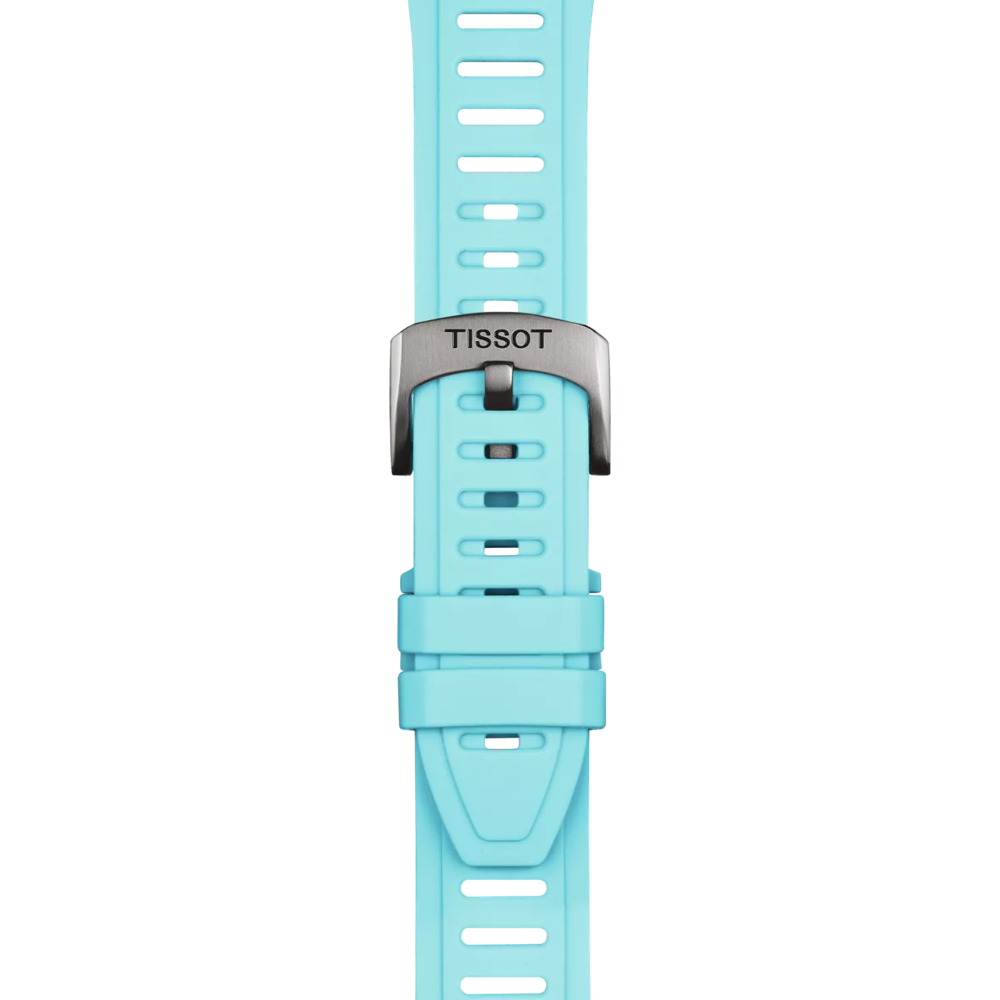 Tissot Official Ice Blue Silicone Strap Lugs 21 mm XS