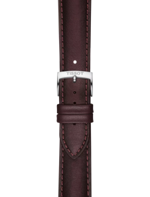 Zoom on Tissot Official Brown Leather Strap Lugs 20 mm