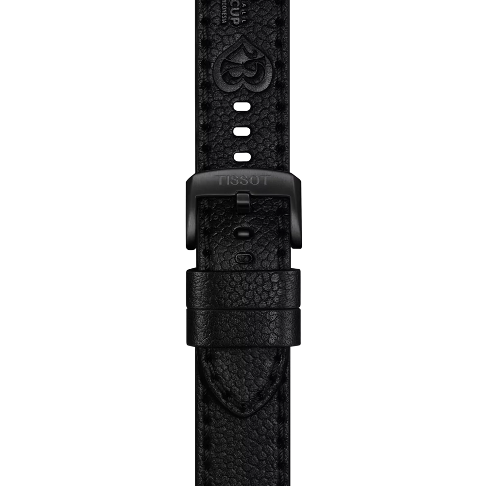 Tissot Official Black Leather Strap Lugs 22 mm