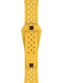 Zoom on Tissot Official Yellow Sideral Rubber Strap