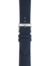 Zoom on Tissot Official Blue Textile Strap Lugs 22 mm