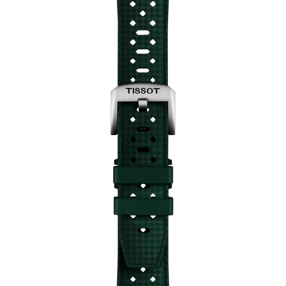 TISSOT オフィシャル グリーン ラバー ストラップ 20mm