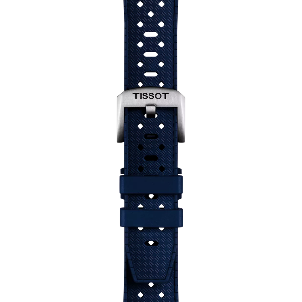 TISSOT オフィシャル ブルー ラバー ストラップ 20mm