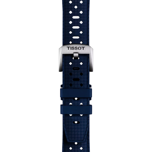 Zoom on Tissot Official Blue Rubber Strap 20mm