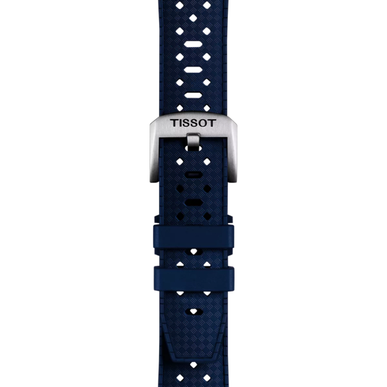 Zoom on Tissot Official Blue Rubber Strap 20mm