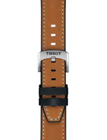 Zoom on Tissot Official Light Brown Leather Strap Lugs 21 mm