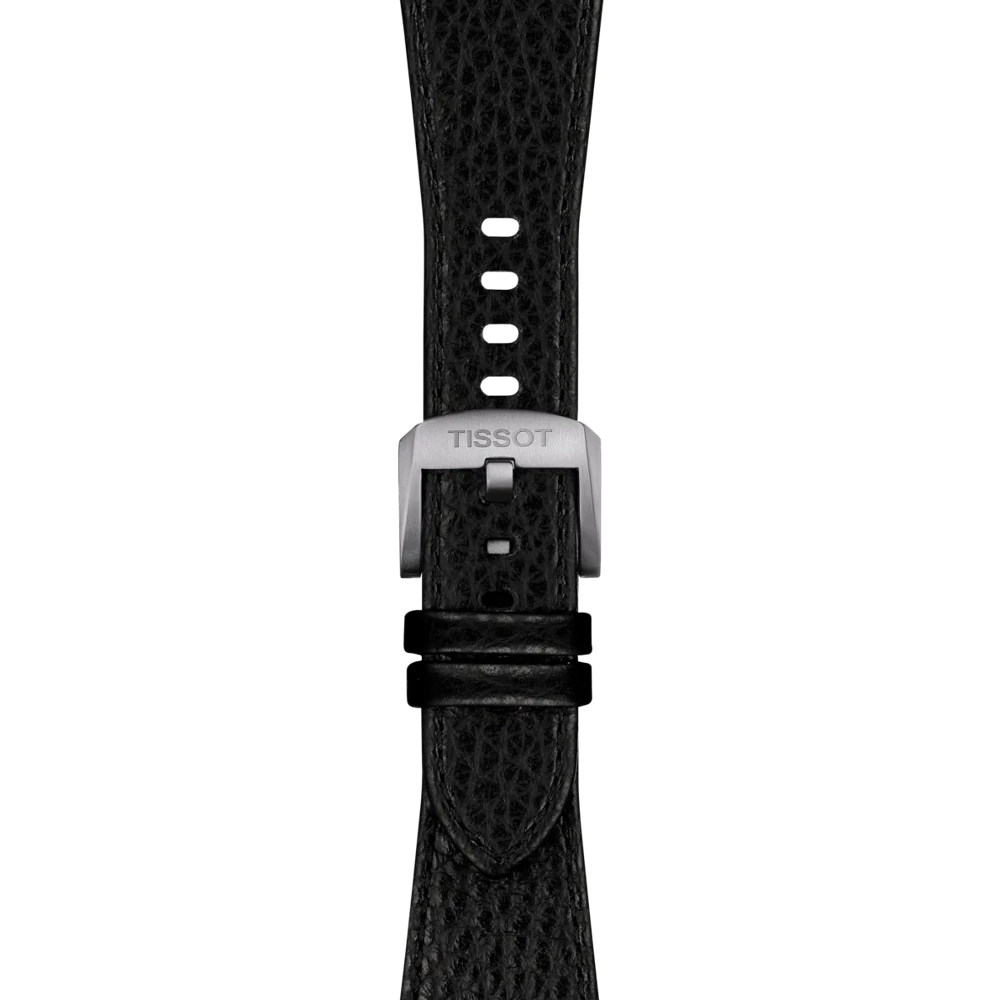 Zoom on Tissot Official PRX 40mm Black Leather Strap