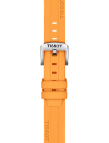 Bracelet officiel Tissot silicone orange entre-cornes 18 mm