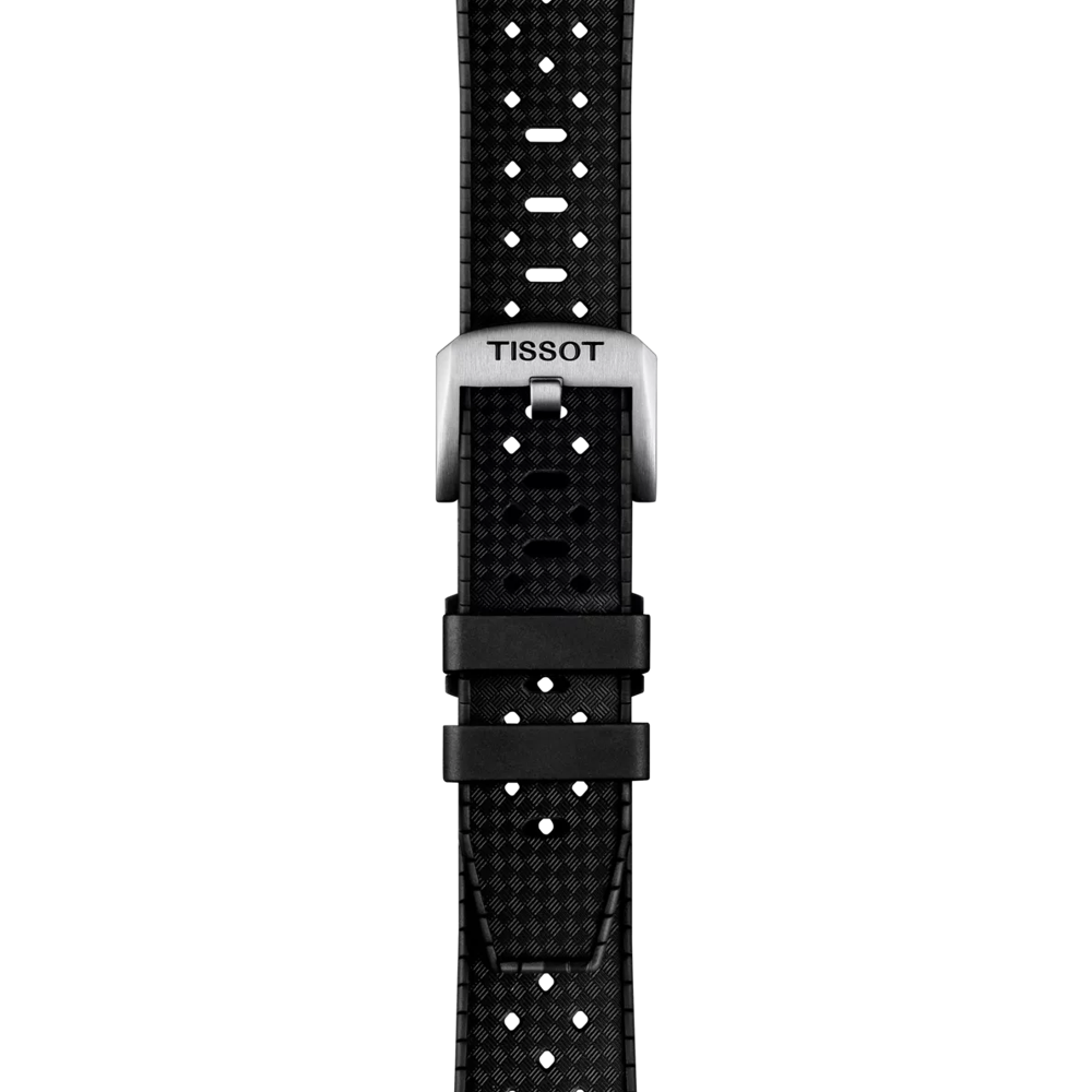 TISSOT オフィシャル ブラック ラバー ストラップ 20mm