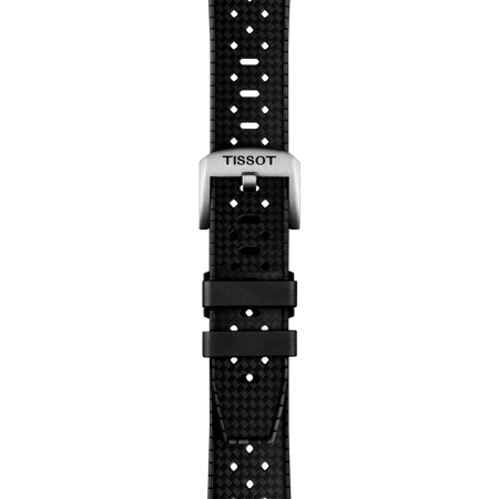 TISSOT オフィシャル ブラック ラバー ストラップ 20mm