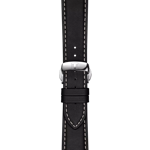 Zoom on Tissot Official Black Leather Strap Lugs 21 mm