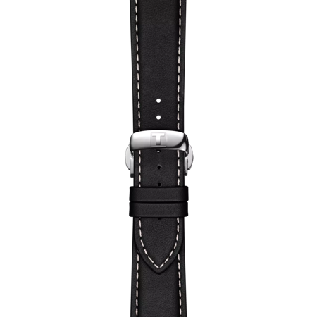 Tissot official black leather strap lugs 21 mm