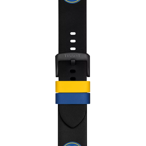 Zoom on Tissot Official Black Leather Strap Lugs 22 mm
