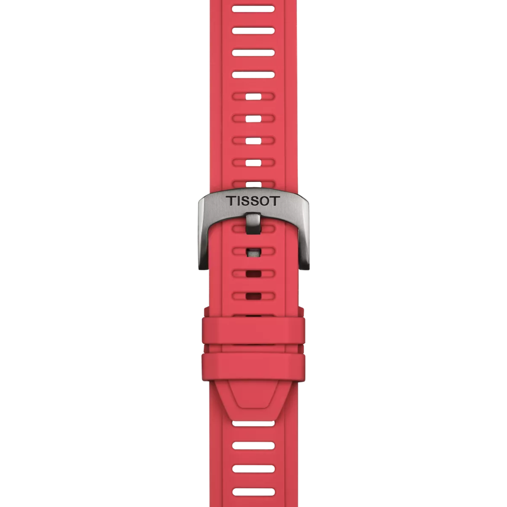 Tissot Official Red Silicone Strap Lugs 21 mm