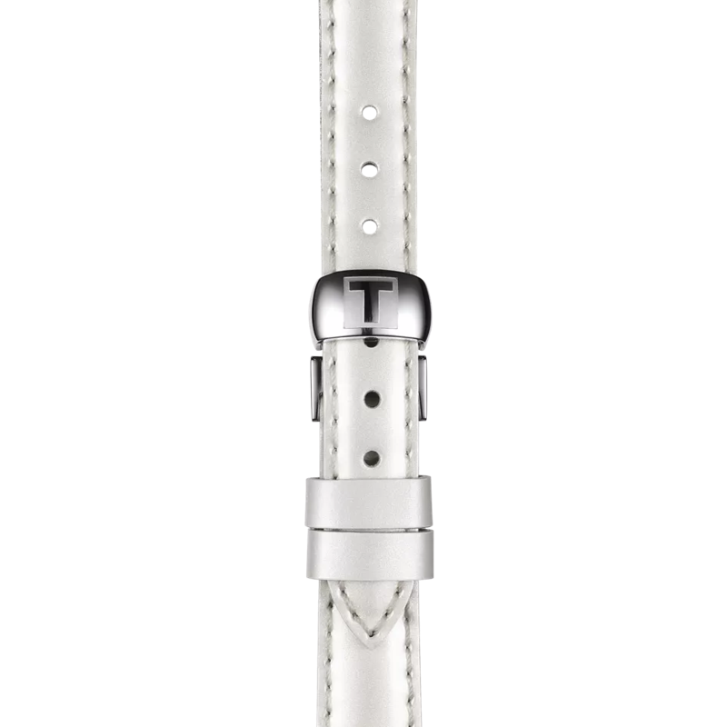 Correa blanca de piel oficial Tissot 12 mm