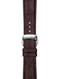 Zoom on Tissot Official Brown Leather Strap Lugs 21 mm