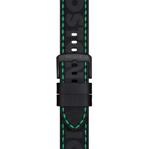 Zoom on Tissot Official Black Leather Strap Lugs 22 mm
