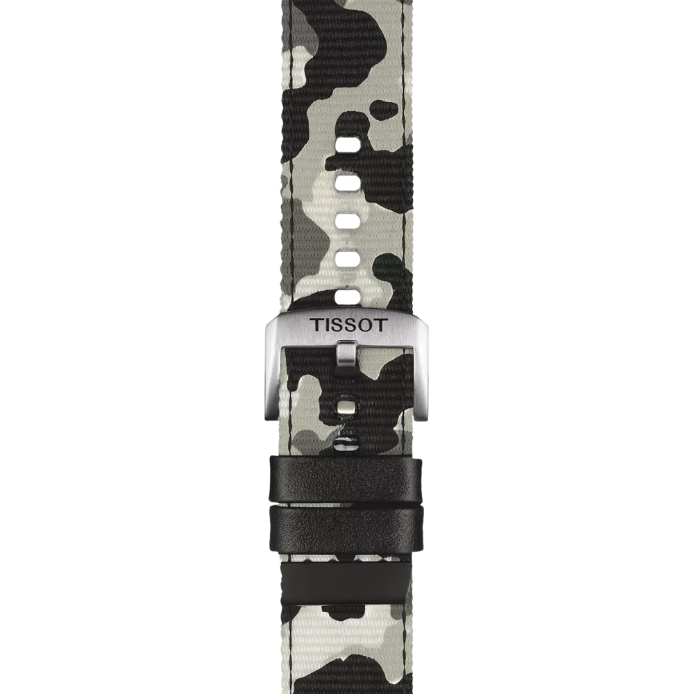 Zoom on Tissot αυθεντικό χακί συνθετικό υφασμάτινο λουράκι πτερύγια 22 mm