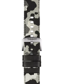 Zoom on Tissot αυθεντικό χακί συνθετικό υφασμάτινο λουράκι πτερύγια 22 mm