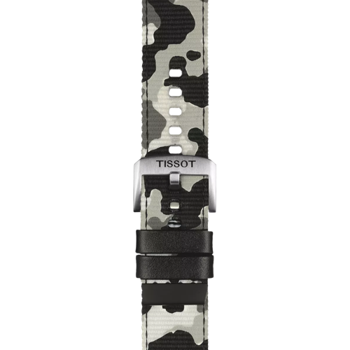 Zoom on Tissot αυθεντικό χακί συνθετικό υφασμάτινο λουράκι πτερύγια 22 mm