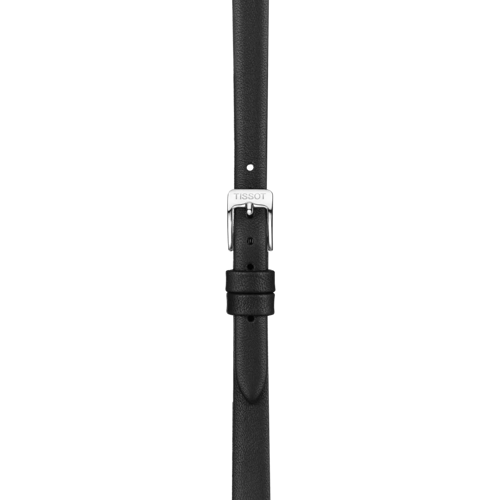 Zoom on Tissot Official Black Leather Strap Lugs 09 mm