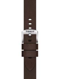 Zoom on Tissot Official Brown Synthetic Strap Lugs 18 mm