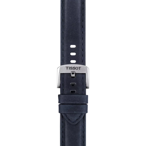 Zoom on Tissot αυθεντικό μπλε δερμάτινο λουράκι πτερύγια 20 mm
