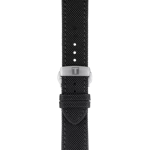 Zoom on Tissot official black fabric strap lugs 21 mm