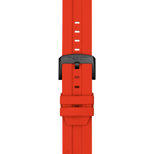 Zoom on Tissot Official Red Silicone Strap Lugs 22 mm