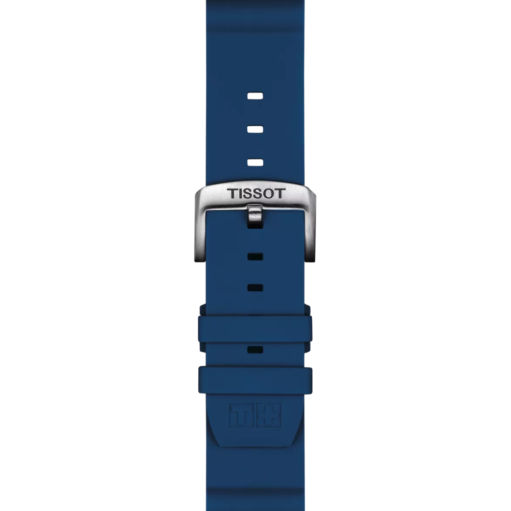 Tissot Official Blue Silicone Strap Lugs 22 mm