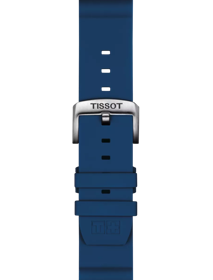 Zoom on Tissot Official Blue Silicone Strap Lugs 22 mm