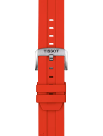 TISSOT レッド シリコン ストラップ 22mmのズーム