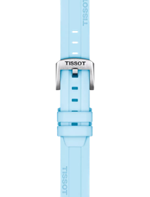 Zoom on Tissot Official Blue Silicone Strap Lugs 18 mm