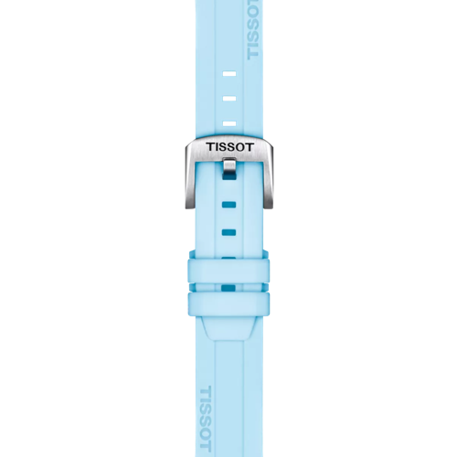 Zoom on Tissot Official Blue Silicone Strap Lugs 18 mm