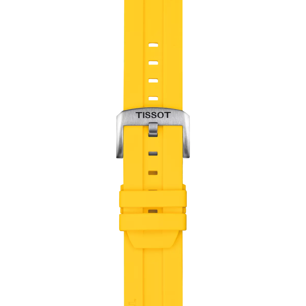 TISSOT イエロー シリコン ストラップ 22mmのズーム