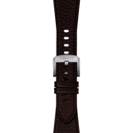 Zoom on Tissot Official Brown PRX 40mm Leather Strap With Steel Endpiece