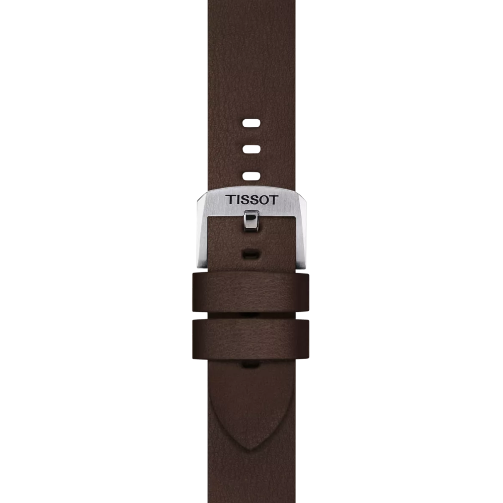 Zoom on Tissot Official Brown Synthetic Strap Lugs 20 mm
