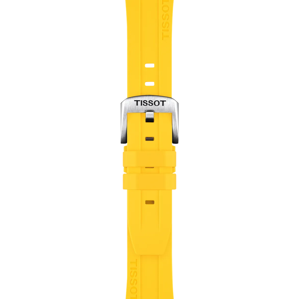 Zoom on Tissot Official Yellow Silicone Strap Lugs 20 mm
