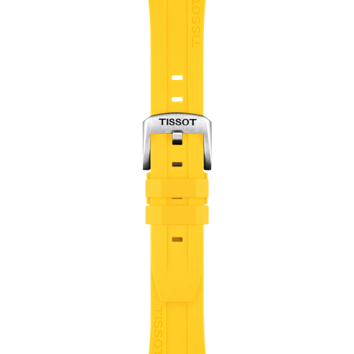 Zoom on Tissot Official Yellow Silicone Strap Lugs 20 mm