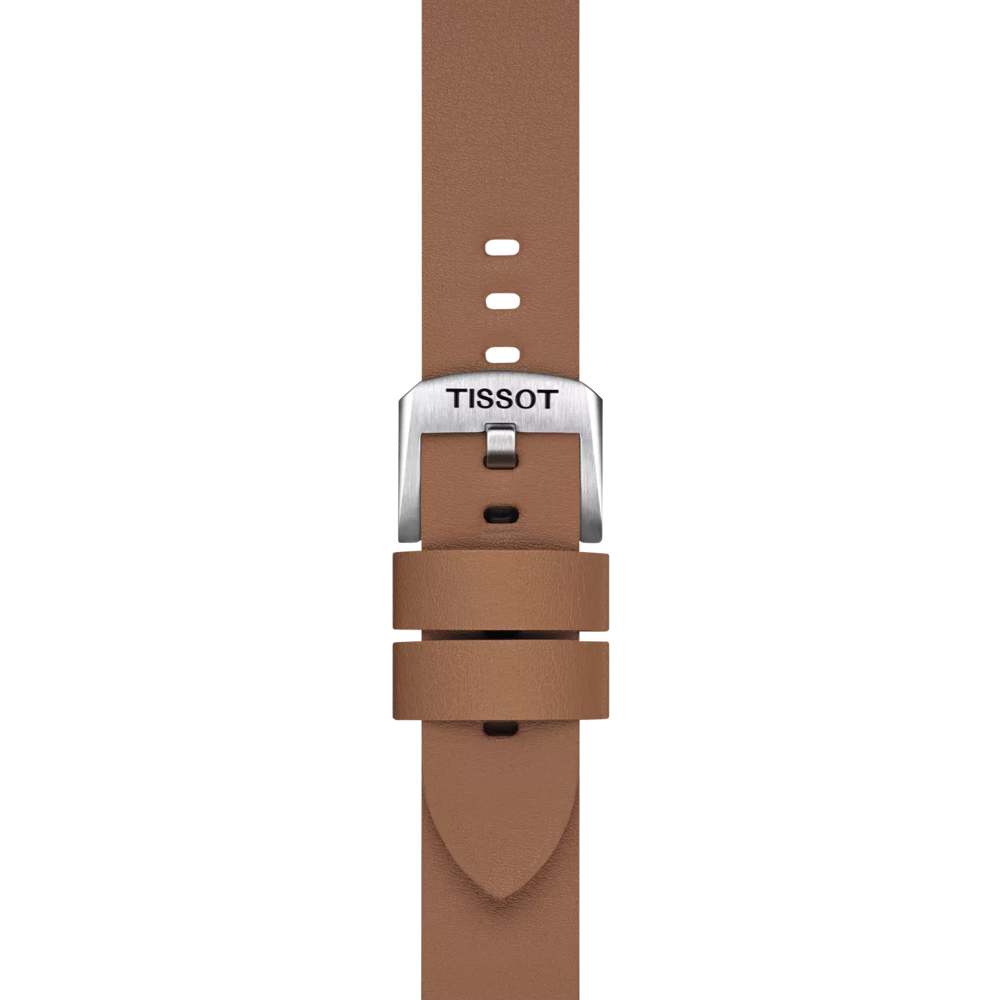 Zoom on Tissot Official Brown Synthetic Strap Lugs 18 mm